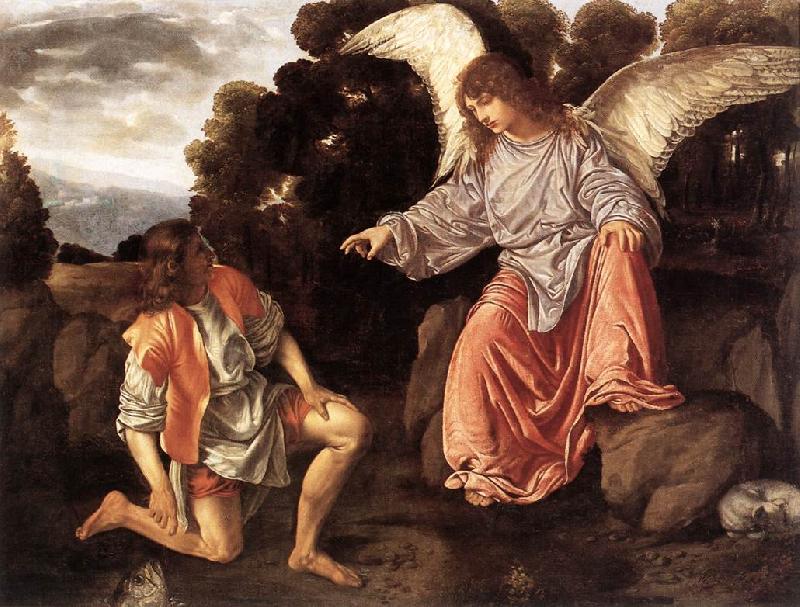 SAVOLDO, Giovanni Girolamo Tobias and the Angel sf oil painting picture